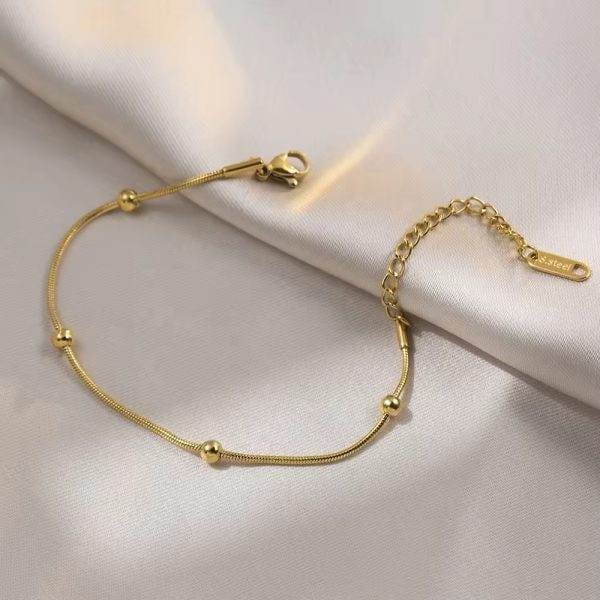 Stainless Steel Ball Beads Bracelet for Women | Elegant Jewelry