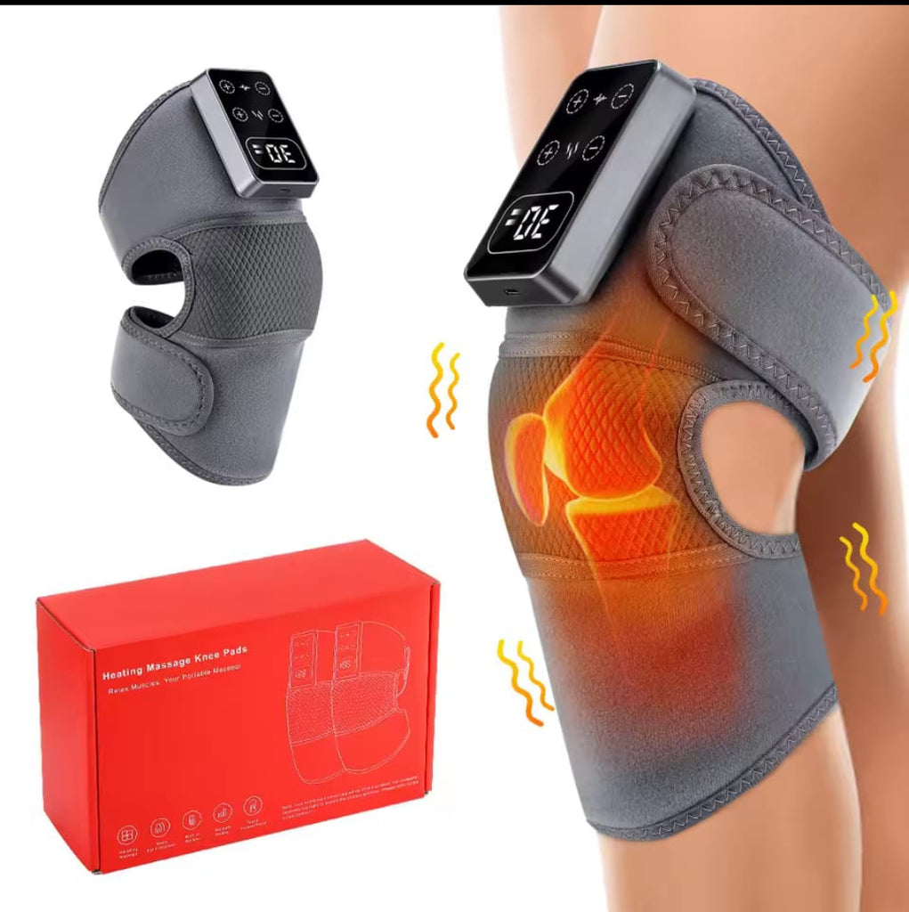 Premium Heated Knee & Leg Vibration Massager – Electric Heating Therapy Wrap for Knee, Elbow & Leg | Pain Relief & Muscle Relaxation | Rechargeable Physiotherapy Massager