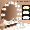 LED Vanity Mirror Bulb Lights – Hollywood Makeup Mirror Lighting Kit (10 Pcs Set, Adjustable Brightness) Mirror Light, Vanity Light