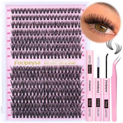 DIY Eyelash Extension Cluster Kit | Lash Bond, Seal, Remover & Tweezers Set