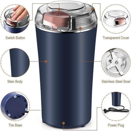 One-Touch Electric Grinder | Portable Coffee, Spice & Nut Grinder
