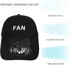 Solar Powered Cooling Cap Fan | Hands-Free Rechargeable Sun Hat Fan for Outdoor Use