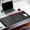Keyboard Shortcut Desk Mat – Large Anti-Slip Mouse Pad with Productivity Hotkeys Guide for Mac & Windows