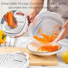4-in-1 Multifunctional Vegetable Cutter | Slice, Grate, Peel & Chop Kitchen Tool