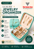 Multi-Layer Jewellery Organizer Box with Mirror | Portable Jewelry Storage Case for Rings, Earrings, Necklaces & Bracelets