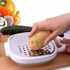 4-in-1 Multifunctional Vegetable Cutter | Slice, Grate, Peel & Chop Kitchen Tool