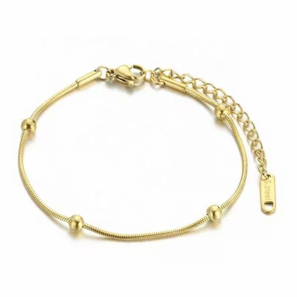 Stainless Steel Ball Beads Bracelet for Women | Elegant Jewelry